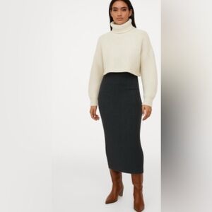 French Connection Ruby Wool Blend Knit Maxi Skirt